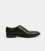 Burnished Black Leather Derby Shoes - Image 3