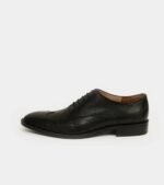 Burnished Black Leather Derby Shoes - Image 2